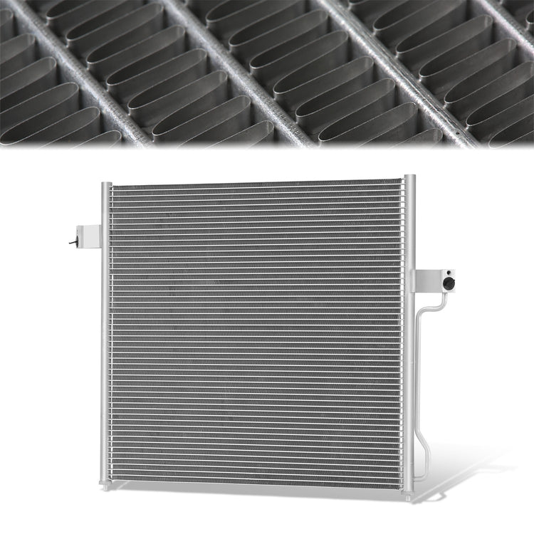 CONDENSADOR FORD EXPLORER 2002-2010 / FORD EXPLORER SPORT TRAC 2007-2010 / MERCURY MOUNTAINEER 2002-2010 - FOR 4.0L V6 4.6L V8 MODELS - ALUMINUM - SILVER