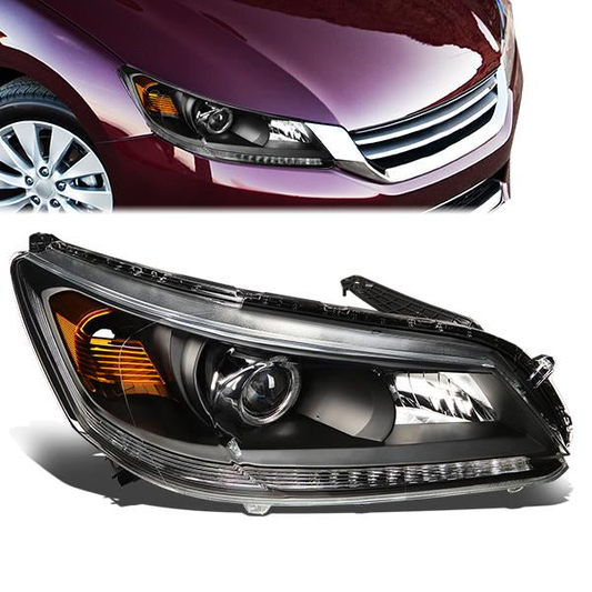 FAROS OE STYLE - 13-15 HONDA ACCORD 4-DOOR - DOES NOT FIT EX-L / TOURING MODELS W/ LED DRL - USES 9005 HIGH/H11 LOW BEAM BULBS - RIGHT