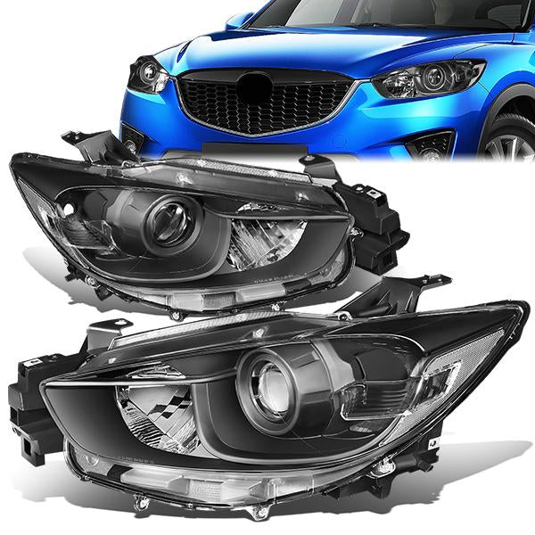 FAROS 13-16 MAZDA CX-5 - FITS MODELS WITH HALOGEN HEADLIGHTS - PROJECTOR LOW BEAM - 9005 HIGH / H11 LOW BEAM - BLACK HOUSING / CLEAR CORNER