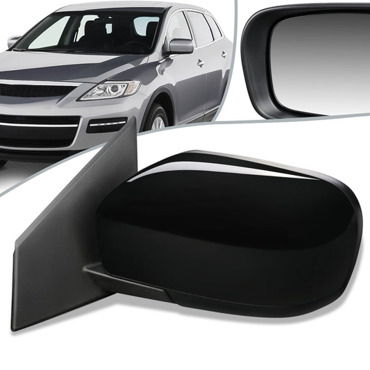 RETROVISOR MIRROR - OEM - 07-09 MAZDA CX-9 - POWERED - HEATED - PAINTABLE - BLACK - LEFT