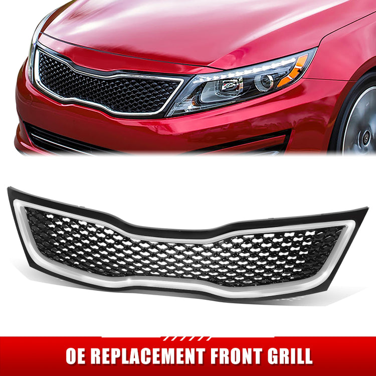 PARRILLA GRILLE - KA OPTMA '11-'15/'16-'20/ GRILLE ASS'Y 14-15/ PAINTED BLACK W/CHROME MLDG/ (LIMITED|SX|SX TURBO|)/ (SXL TURBO) (USA BUILT)//PARTS.NO,KI1200161//OEM NO,863504C700