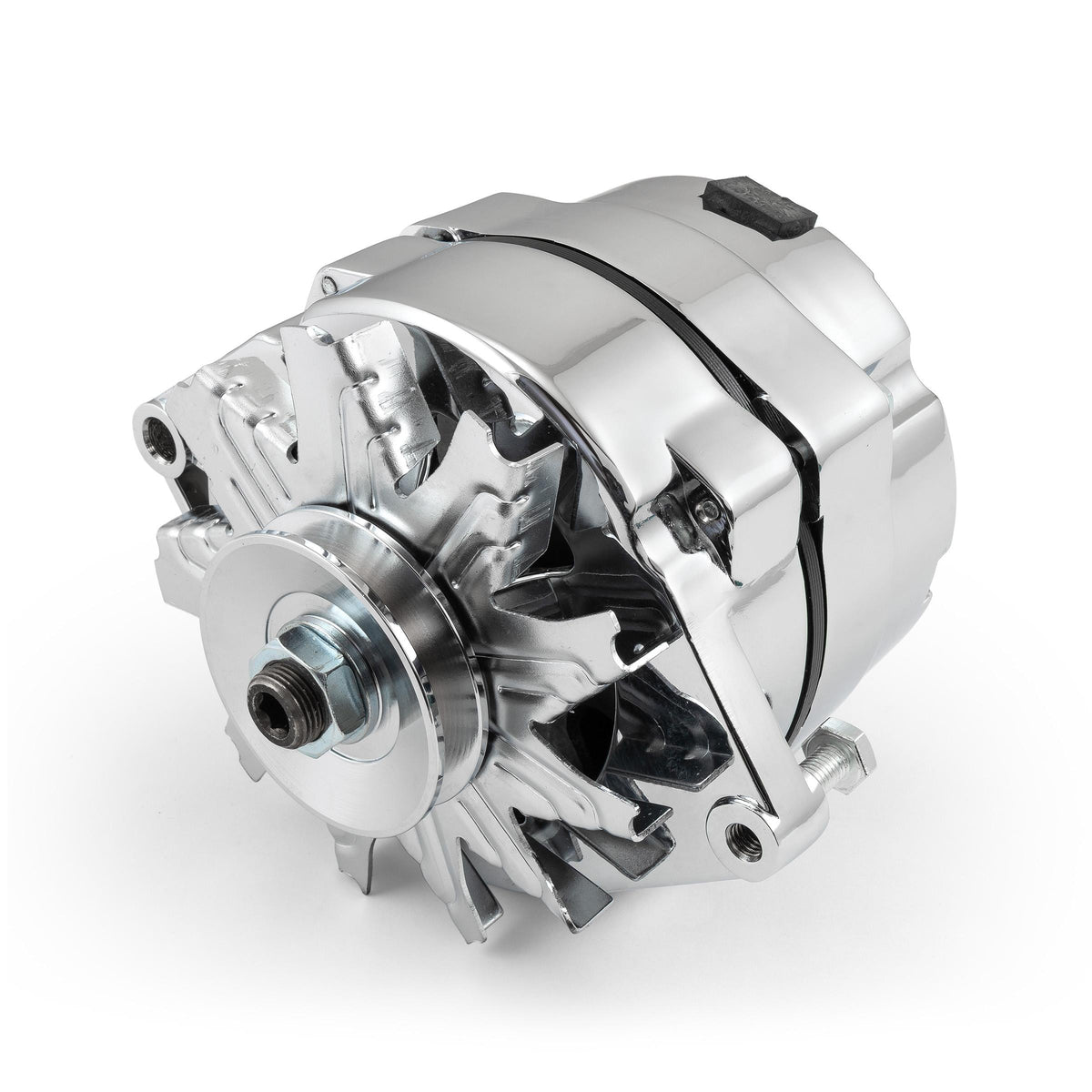Universal 7127 GM 10SI V-Belt 120 Amp 1 Wire Internal Regulator Alternator [Chrome]