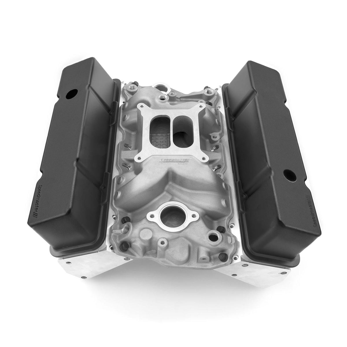 Chevy SBC 350 Angle Cylinder Head Top End Engine Combo Kit [Solid/Mechanical Flat Tappet]