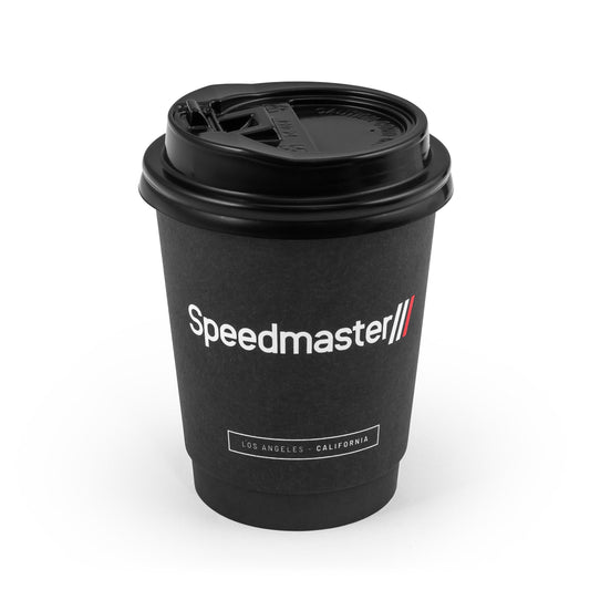 Sipper Lid for 8oz Coffee Cups  - Pack of 25 [Black]