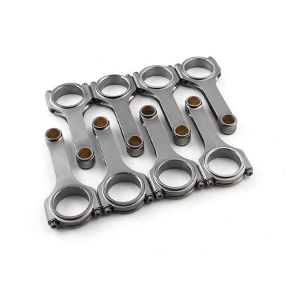 H Beam 6.000" 2.000" .927" Bronze Bush 4340 Connecting Rods Suits: Chevy SBC 350
