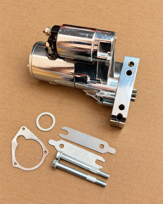 Chevy SBC 350 BBC 454 10" 153T 11" 168T Mini High-Torque 4Hp Starter [Chrome]
