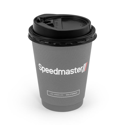 Sipper Lid for 12oz Coffee Cups  - Pack of 25 [Black]