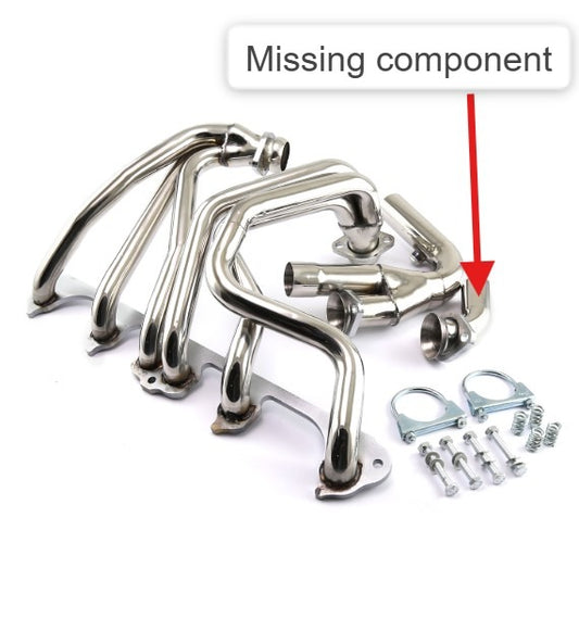 1991-1999 Jeep Wrangler 4.0L Stainless Steel Header with Collector and Hardware