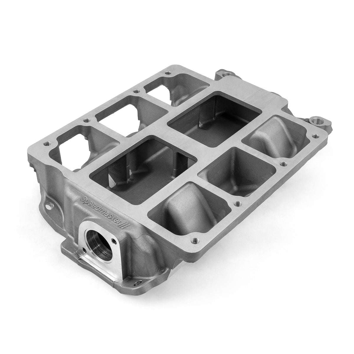 Chevy SBC 350 6-71 8-71 Supercharger Aluminum Intake Manifold [Satin]