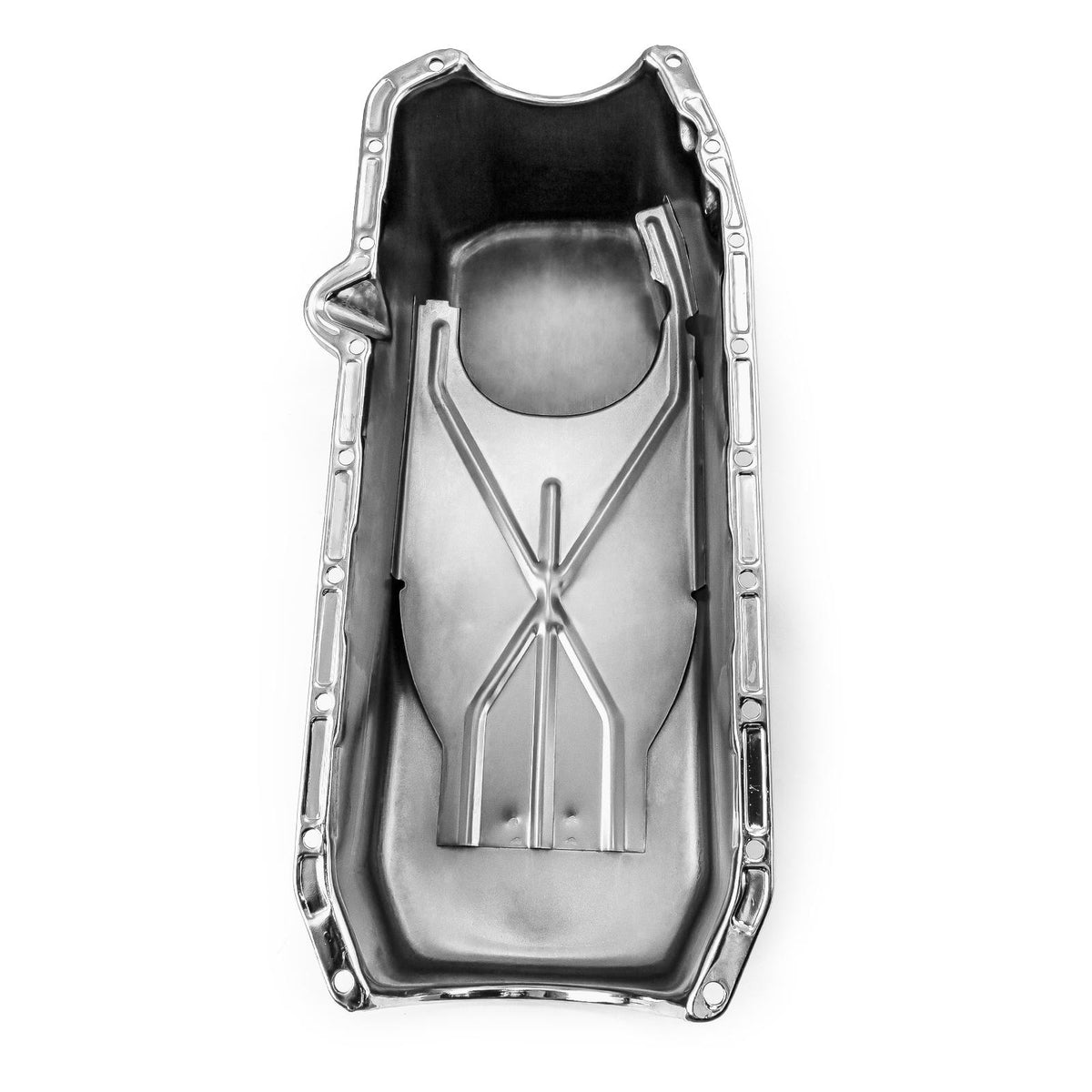 Chevy SBC 350 2Pcs Rms 1980-85 P/Side Replacement Oil Pan [Chrome]