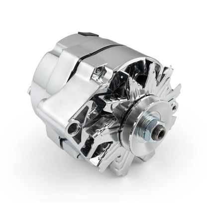 Universal 7127 GM 10SI V-Belt 100 Amp 3 Wire Internal Regulator Alternator [Chrome]