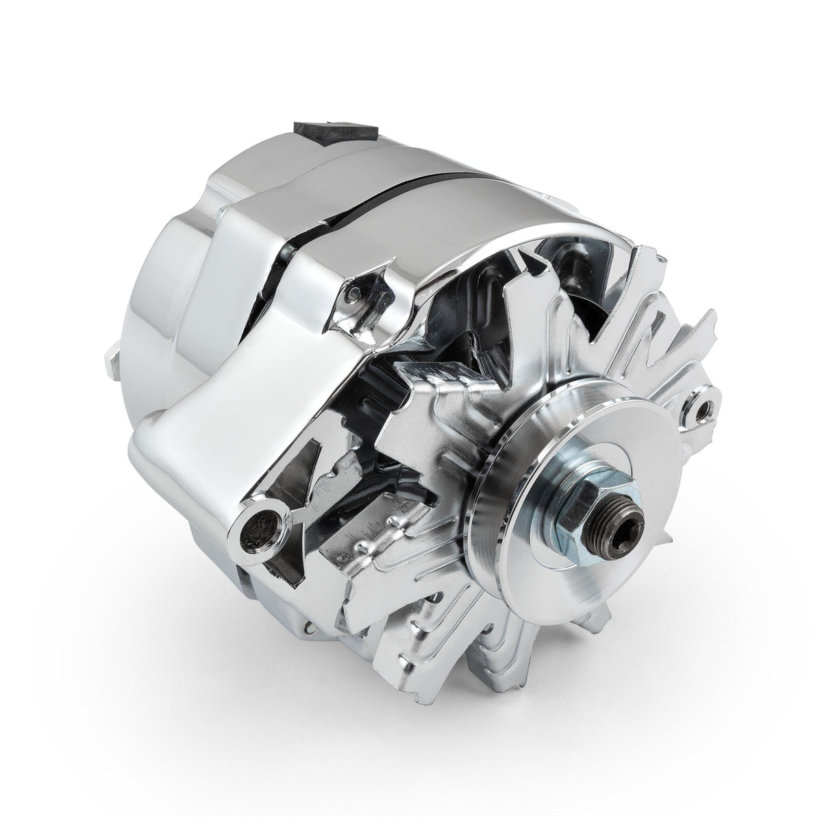 Universal 7127 GM 10SI V-Belt 120 Amp 1 Wire Internal Regulator Alternator [Chrome]