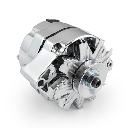 Universal 7127 GM 10SI V-Belt 120 Amp 1 Wire Internal Regulator Alternator [Chrome]
