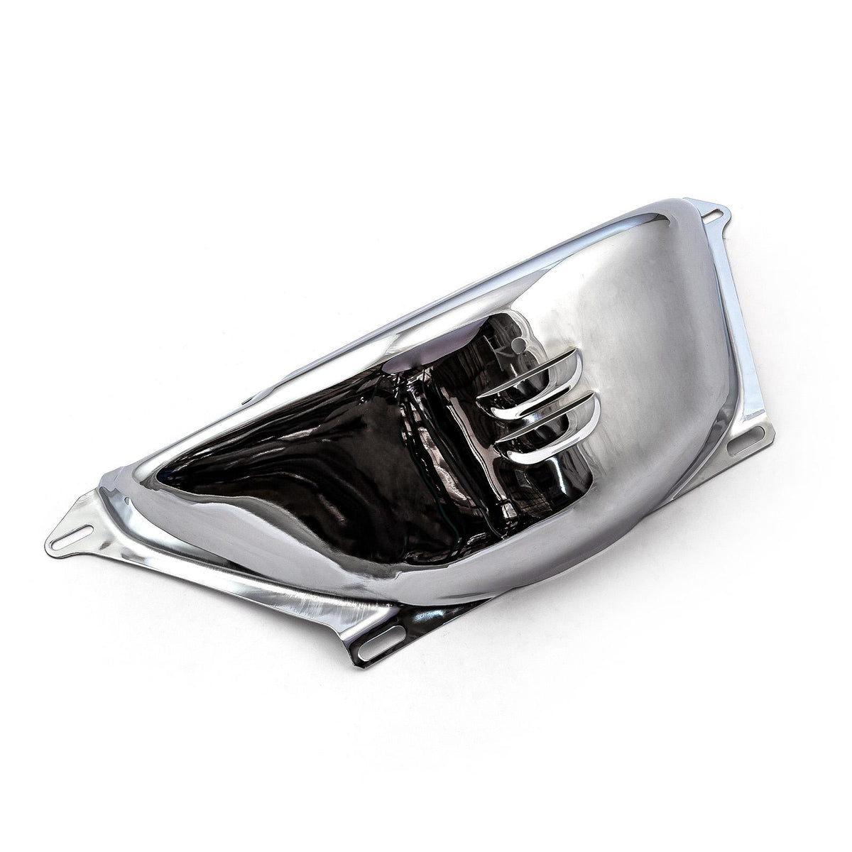 Chevy Gm Turbo Th350 400 Flywheel Dust Cover Chrome (2 7/8" Starter Slot)