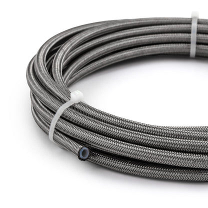 -4 AN PTFE Braided Stainless Steel Hose Line [20 ft. Length]