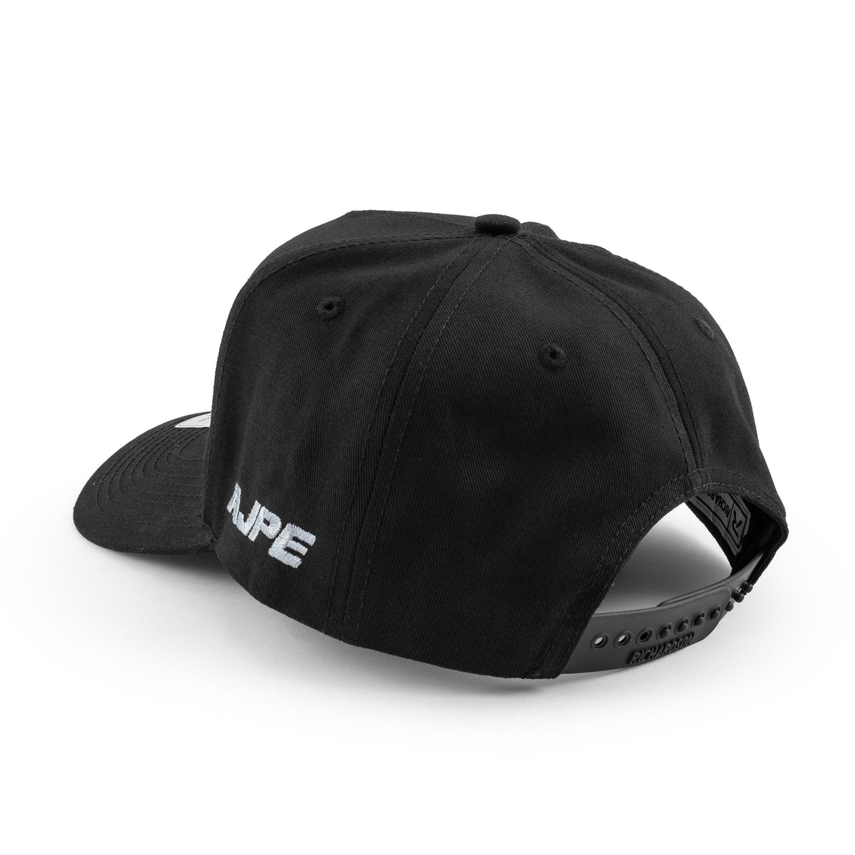 Speedmaster x MJ Racing 5-Panel Curved Brim Snapback Cap - Black