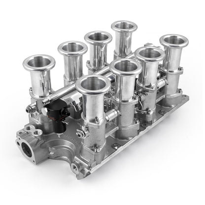Ford 351W Windsor Downdraft 8 Stack EFI Intake Manifold System Complete Polished