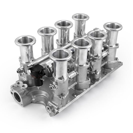 Ford 351W Windsor Downdraft 8 Stack EFI Intake Manifold System Complete Polished