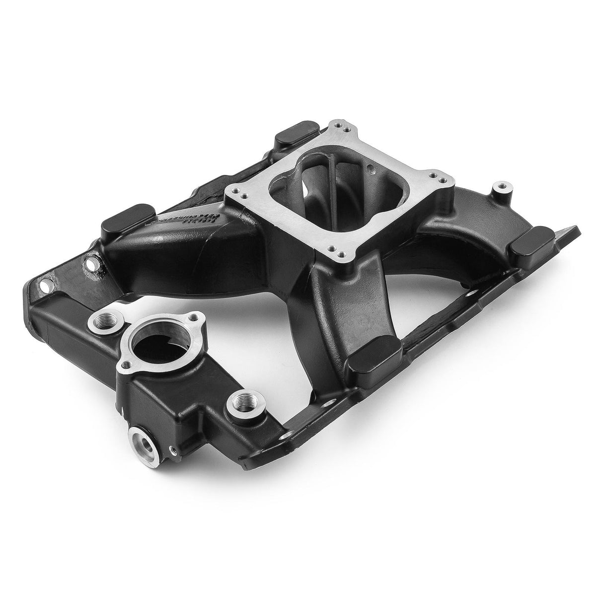 Pontiac 326 350 389 400 421 428 455 HiRise Aluminum Intake Manifold [Black]