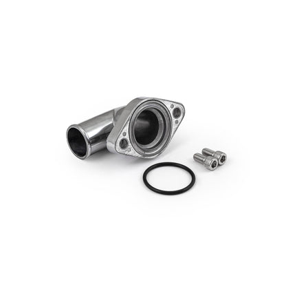 Chevy SBC 350 90 Degree Swivel Aluminum Thermostat Housing Water Neck Polished