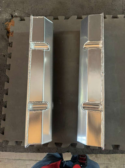 Chevy SBC 350 Chrome Fabricated Valve Covers - Tall w/o Hole