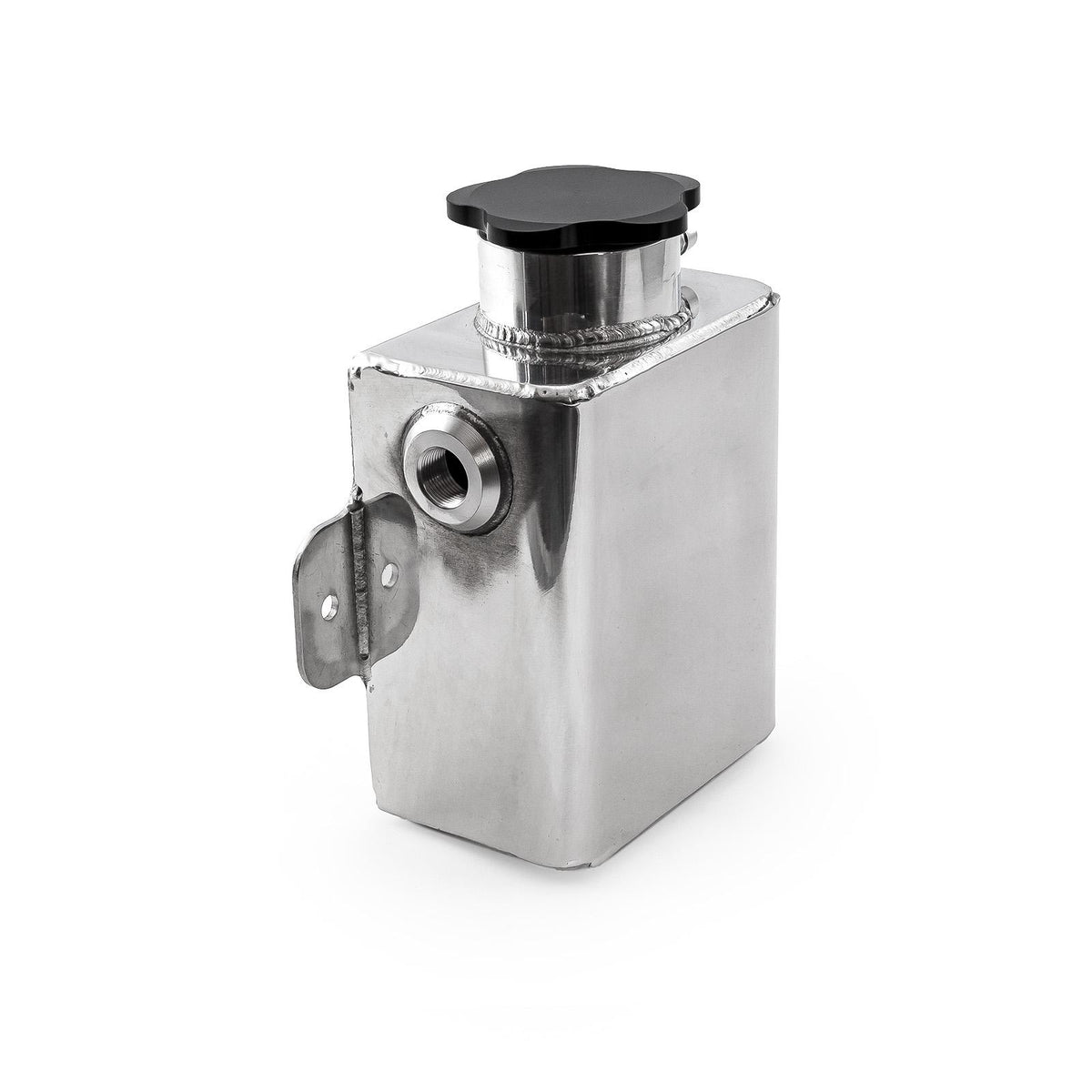 Universal Aluminum Fabricated Coolant Expansion Tank Polished With Billet Neck
