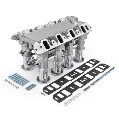 Ford 351W Windsor Downdraft 8 Stack EFI Intake Manifold System Complete Polished