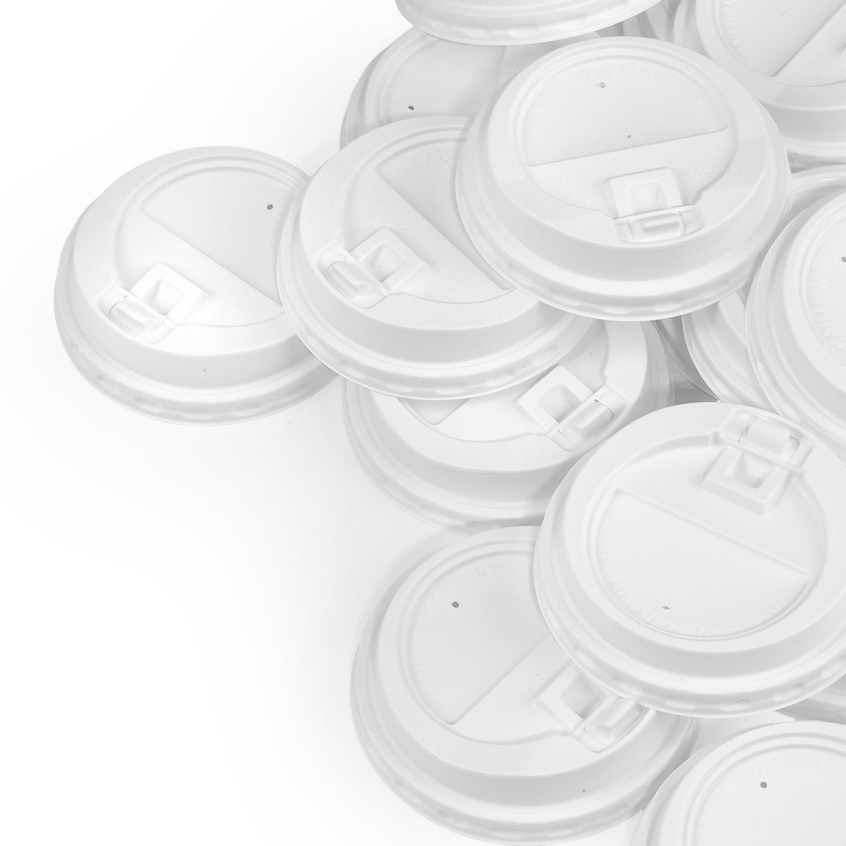 Sipper Lid for 12oz Coffee Cups - Pack of 25 [White]