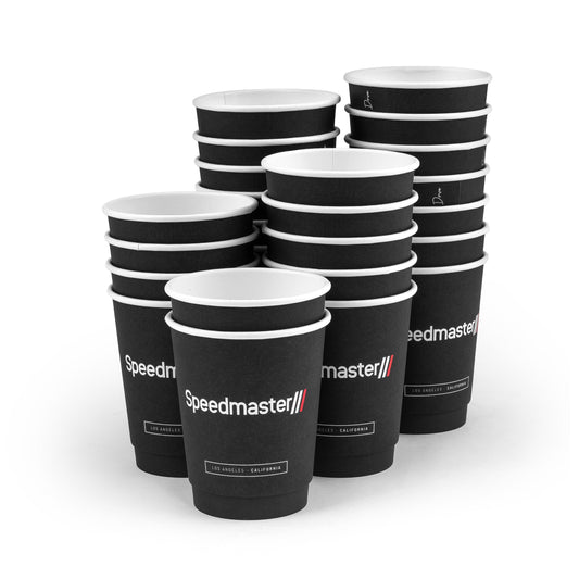 Speedmaster 8oz Double Wall Insulated Coffee Cups - Pack of 25 [Black]