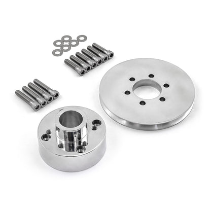 Ford SB 289 302 Windsor Supercharger Crank Hub 1v Groove Accessory Drive Pulley