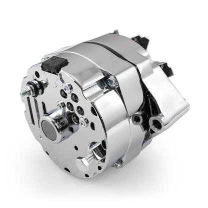 Universal 7127 GM 10SI V-Belt 120 Amp 1 Wire Internal Regulator Alternator [Chrome]