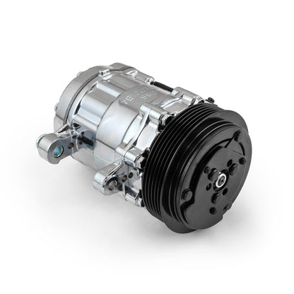 Serpentine Belt Sanden Style 7176 Small Body Chrome AC Air Compressor
