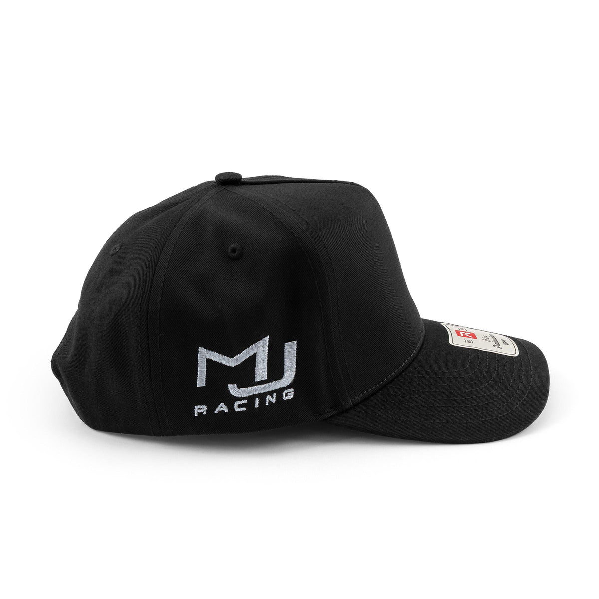 Speedmaster x MJ Racing 5-Panel Curved Brim Snapback Cap - Black